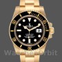 Men's Rolex Submariner 40mm Men's-116618-Yellow Gold-Black Dial Black