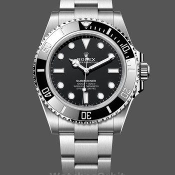 Men's Rolex Submariner 41mm Men's-124060-Oyster-Stainless Steel-Black Dial Black