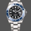Mens Rolex Submariner 41mm Mens-126610-Blue Bezel-Black Dial Black Replica Image