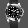 Mens Rolex Submariner 41mm Mens-126610LN-Black Rubber Strap-Black Dial Black Replica Image