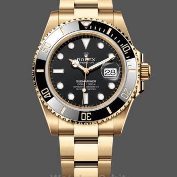 Men's Rolex Submariner 41mm Men's-126618LN-Yellow Gold-Black Dial Black