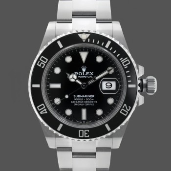 Men's Rolex Submariner 40mm Men's-16610-Stainless Steel-Black Dial Black