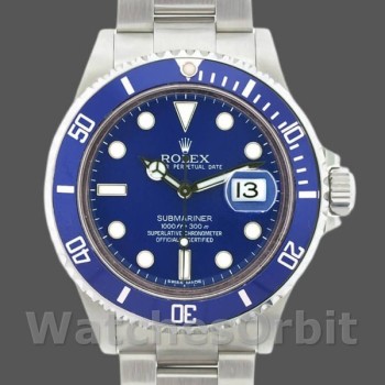 Men's Rolex Submariner 40mm Men's-16610-Stainless Steel-Blue Bezel-Blue Dial Blue&nbsp;
