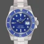 Men's Rolex Submariner 40mm Men's-16610-Stainless Steel-Blue Bezel-Diamond Dial Blue