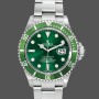 Men's Rolex Submariner 40mm Men's-16610-Stainless Steel-Refinished Green Dial Green