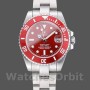 Men's Rolex Submariner 40mm Men's-16610-Stainless Steel-Refinished Red Dial Red