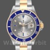 Mens Rolex Submariner 40mm Mens-16613-Steel & Gold-Diamond Sapphire Serti Dial Silver Serti&nbsp;<br /> Replica Image