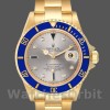 Mens Rolex Submariner 40mm Mens-16618-Serti Dial-Blue Bezel Serti Replica Image