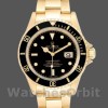 Mens Rolex Submariner 40mm Mens-16618-Yellow Gold-Black Dial Black Replica Image