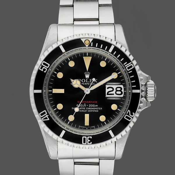 Mens Rolex Submariner 40mm Mens-1680-Stainless Steel Case-Black Dial Black Replica Image