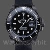 Mens Rolex Submariner 40mm Mens-622006-Black Nylon Strap-Black Dial Black Replica Image