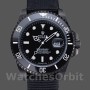 Men's Rolex Submariner 40mm Men's-622006-Black Nylon Strap-Black Dial Black