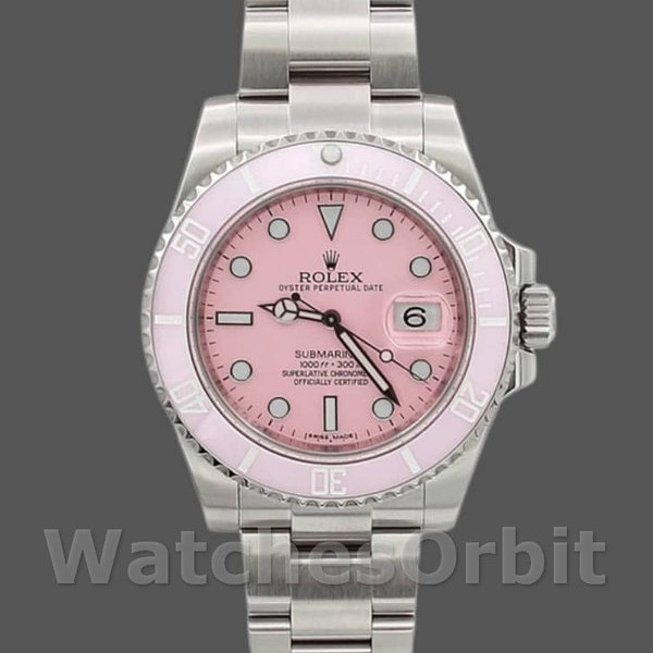 Mens Rolex Submariner Date 40mm Mens-116610LN-Stainless Steel-Pink Dial Pink Replica Image