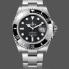 Mens Rolex Submariner 41MM Stainless Steel Black Dial Date Black Replica Watch Image