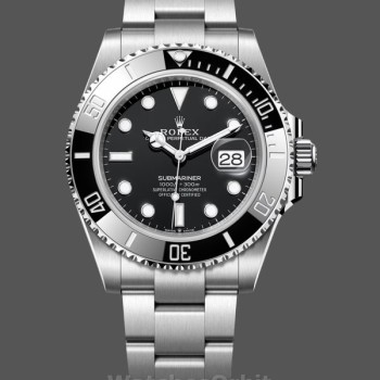 Men's Rolex Submariner 41MM Stainless Steel Black Dial Date Black