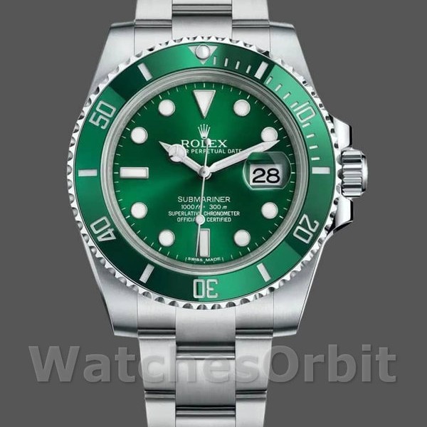 Mens Rolex Submariner Date 40mm Mens-116610LV-Stainless Steel-Oyster-Green Dial Green Replica Image