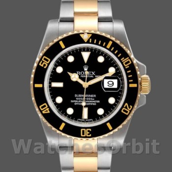 Men's Rolex Submariner Date 40mm Men's-116613-Stainless Steel-Black Dial Black