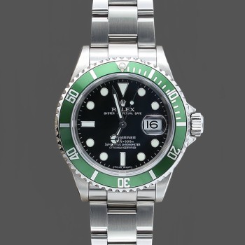 Men's Rolex Submariner 40mm Men's-16610LV-Stainless Steel Oyster-Black Dial Black