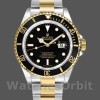 Mens Rolex Submariner Date 40mm Mens-16613LN-Yellow Gold & Stainless Steel-Black Dial Black<br /> Replica Image