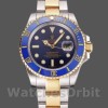 Mens Rolex Submariner 41mm Mens-PR16233B-Two Tone-Blue Dial Blue<br /> Replica Image