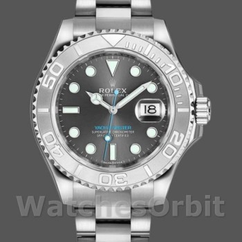 Men's Rolex Yacht-Master 40mm Men's-116622-Stainless Steel-Grey Dial Grey