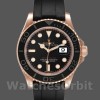 Men's Rolex Yacht-Master 40mm Men's-116655-Everose Gold-Black Dial Black
