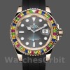 Mens Rolex Yacht‑Master-116695, 40mm, Black Rubber Strap, Grey Dial, Men’s Grey Replica Watch Image