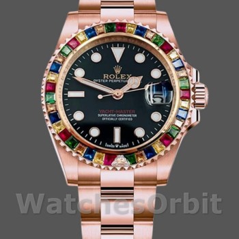 Men's Rolex Yacht‑Master-116695, 40mm, Everose Gold, Black Dial, Men’s Black