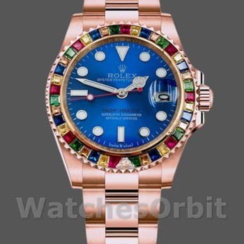 Men's Rolex Yacht‑Master 116695-40mm, Everose Gold, Blue Dial, Men’s Blue