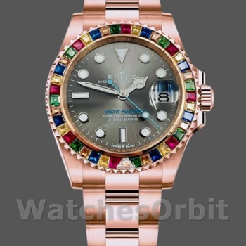Men's Rolex Yacht‑Master-116695, 40mm, Everose Gold, Grey Dial, Men’s Grey