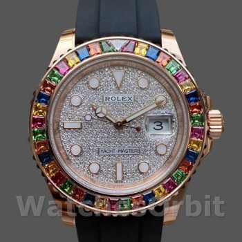 Men's Rolex Yacht‑Master-116695SATS, 40mm, Diamond Pave