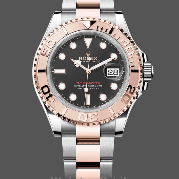 Mens Rolex Yacht‑Master 126621-40mm, Everose Gold, Black Dial, Men’s Black Replica Watch Image
