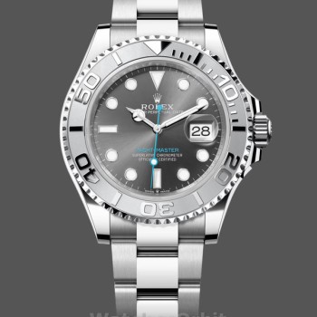 Men's Rolex Yacht‑Master 126622-40mm, Platinum Bezel, Dark Rhodium Grey Dial, Men’s Rhodium Grey
