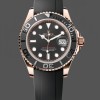 Mens Rolex Yacht‑Master-126655, 40mm, Automatic, Black Dial, 18K Everose Gold, Black Replica Watch Image