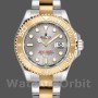 Unisex's Rolex Yacht-Master 35mm Unisex-168623-Steel & Yellow Gold-Platinum Dial Platinum<br />