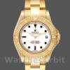 Unisexs Rolex Yacht-Master 35mm Unisex-168628-White Dial-Yellow Gold White Replica Image
