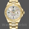 Unisexs Rolex Yacht-Master 35mm Unisex-168628-White MOP Dial-Yellow Gold MOP Replica Image
