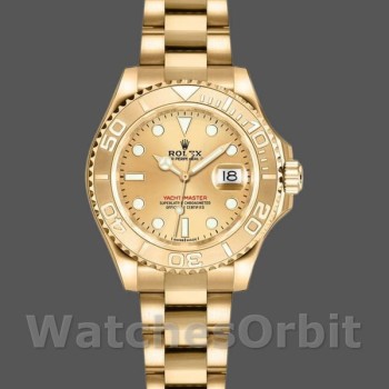 Women's Rolex Yacht-Master 29mm Women's-169628-Yellow Gold-Champagne Dial Champagne