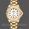 Women's Rolex Yacht-Master 29mm Women's-169628-Yellow Gold-White Dial White