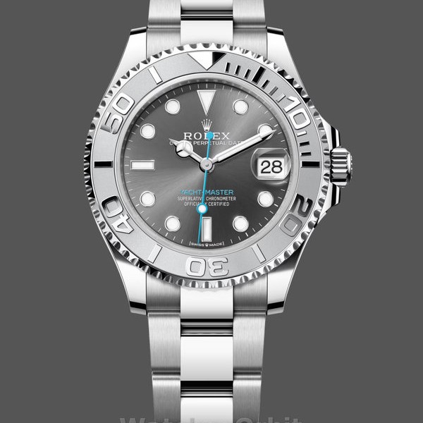 Womens Rolex Yacht-Master 37-M268622 0002, Automatic, Slate Grey Dial, Platinum Bezel, Steel, Women’s Grey Dial Replica Watch Image
