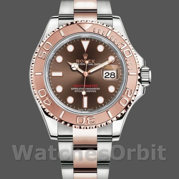 Mens Rolex Yacht‑Master II-116621, 40mm, Rose Gold, Chocolate Dial, Men’s Chocolate Brown Replica Watch Image