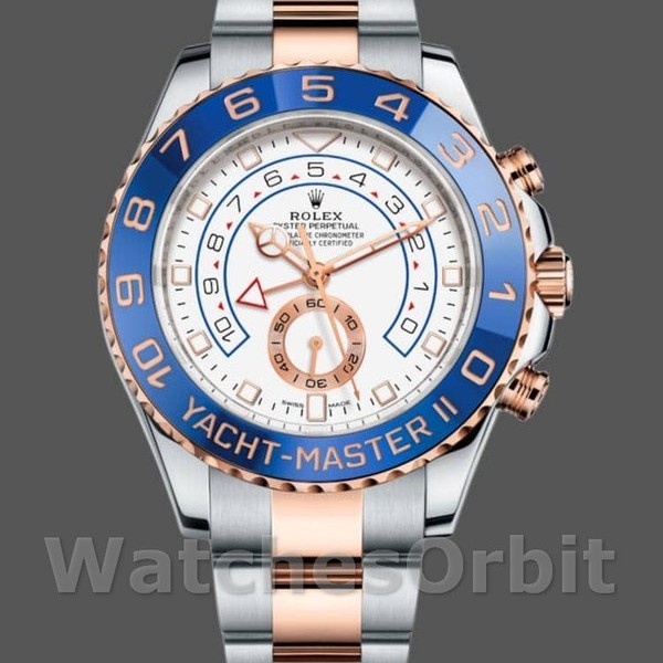 Mens Rolex Yacht-Master II 44mm Mens-116681-White Dial White Replica Image