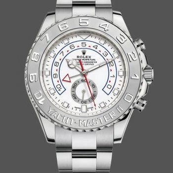 Men's Rolex Yacht‑Master II-116689, 44mm, Platinum, White Dial, Men’s White