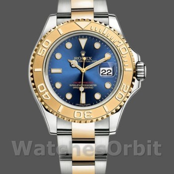 Men's Rolex Yacht-Master 40mm Men's-16623-Steel & Yellow Gold-Blue Dial Blue