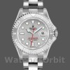 Unisexs Rolex Yachtmaster 35mm Unisex-168622-Platinum-Stainless Steel-Silver Dial Silver Replica Image