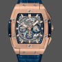 Men's Hublot Spirit of Big Bang King Gold with Blue Leather Chronograph Men's  641.OX.7180.LR Skeleton