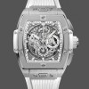 Mens Hublot Spirit of Big Bang Titanium with White Diamonds 42MM  642.NE.2010.RW Skeleton Dial Replica Watch Image