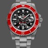 Mens Rolex Submariner DIW Persimmon Orange Edition 116610LN Red Ceramic Bezel Black Replica Watch Image